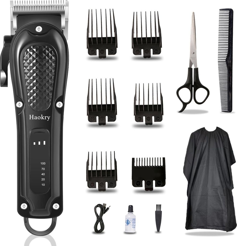 OKWISH Hair Clippers for Men Professional - Cordless&Corded Barber Clippers for Hair Cutting & Grooming Rechargeable Beard Trimmer