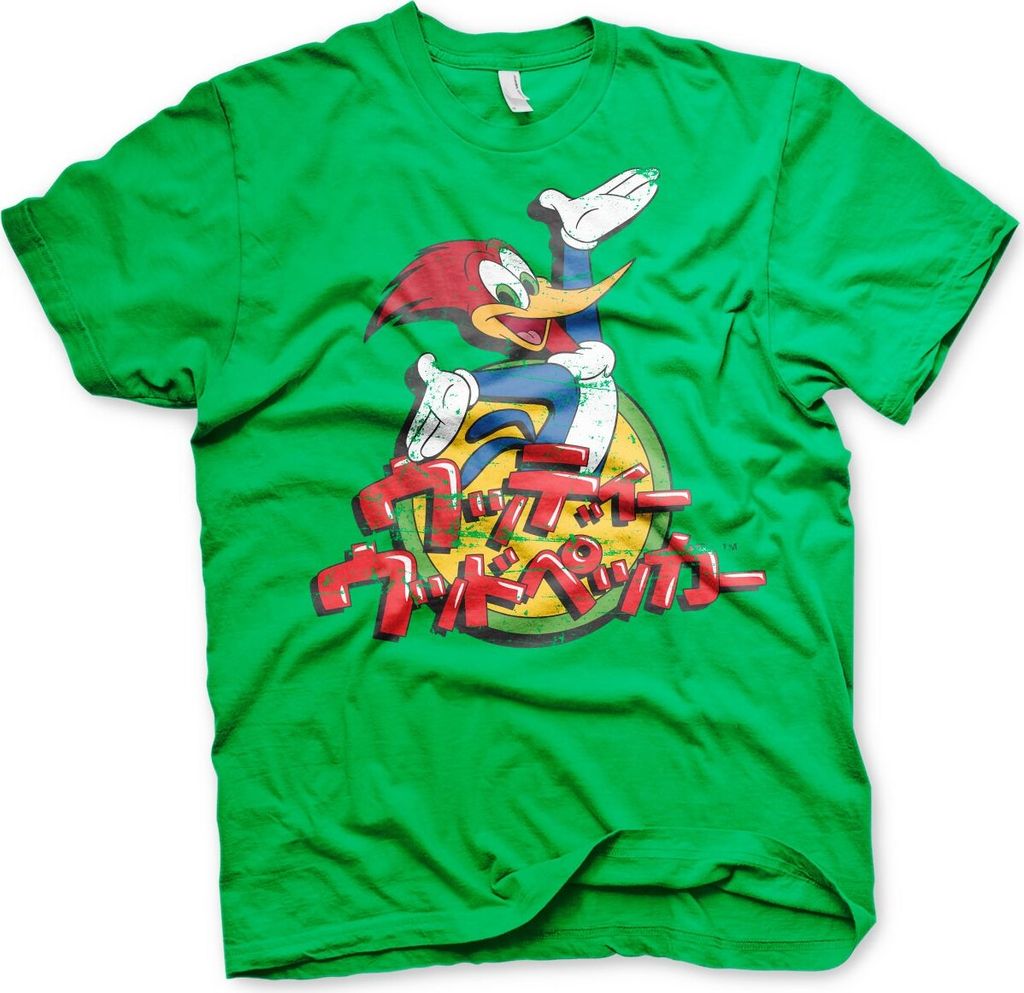 Woody Woodpecker Washed Japanese Logo T-Shirt - XX-Large - Green