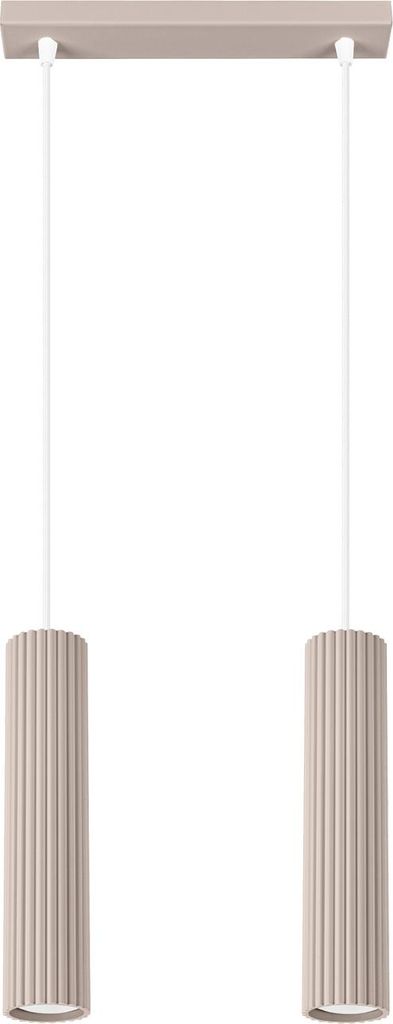 Pendelleuchte KARBON 2 taupe 2xGU10 10W Aluminium Produktbild 
