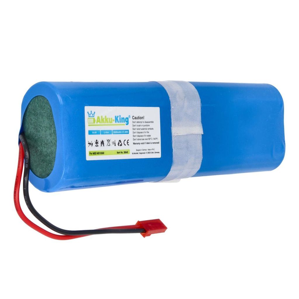 Akku kompatibel mit Medion AGX-2 - Li-Ion 2600mAh - für Saugroboter MD18500, ILIFE V3s Pro, V50, V5s Pro, V8s, X750, 18650B4-4S1P