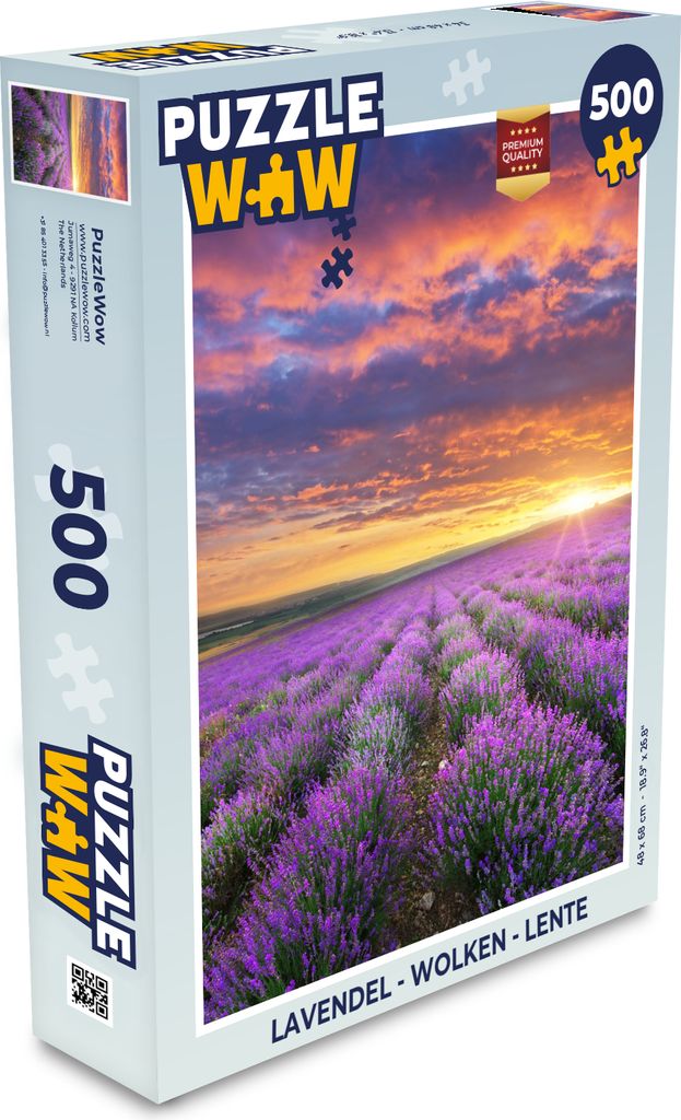 MuchoWow Puzzle 500 Teile Lavendel - Wolken - Frühling - Denken - Spiel - Toy