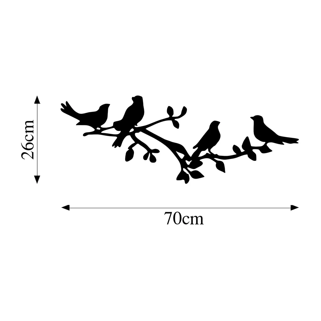 Décoration Murale Métal Oiseaux Noirs : Relooking Intérieur Facile - 5