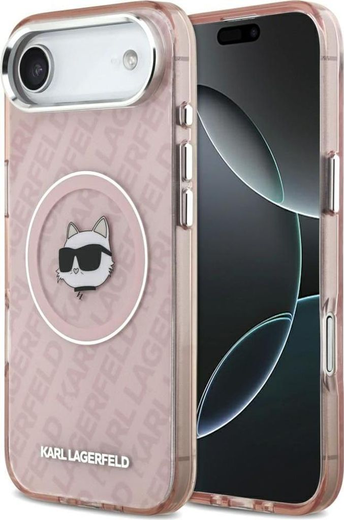 KARL LAGERFELD case passend für IPHONE 17 Air kompatibel mit MagSafe KLHMP17MHMKBCHOP (IML Choupette Head Logo) pink