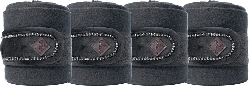 Kentucky Horsewear Fleecebandagen Velvet Pearls Schwarz