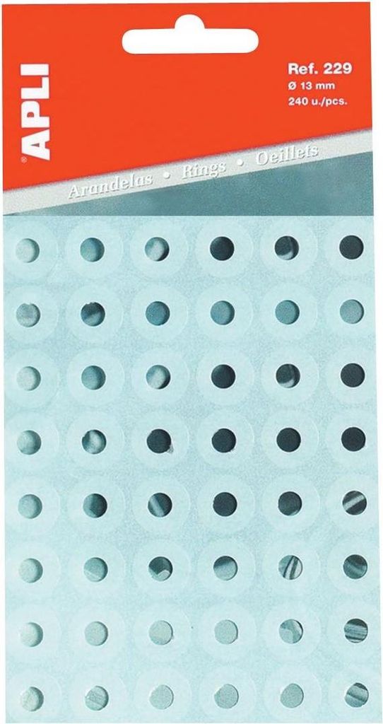 Apli - transparente Verstärkungsringe, Karton mit 240 Stück
