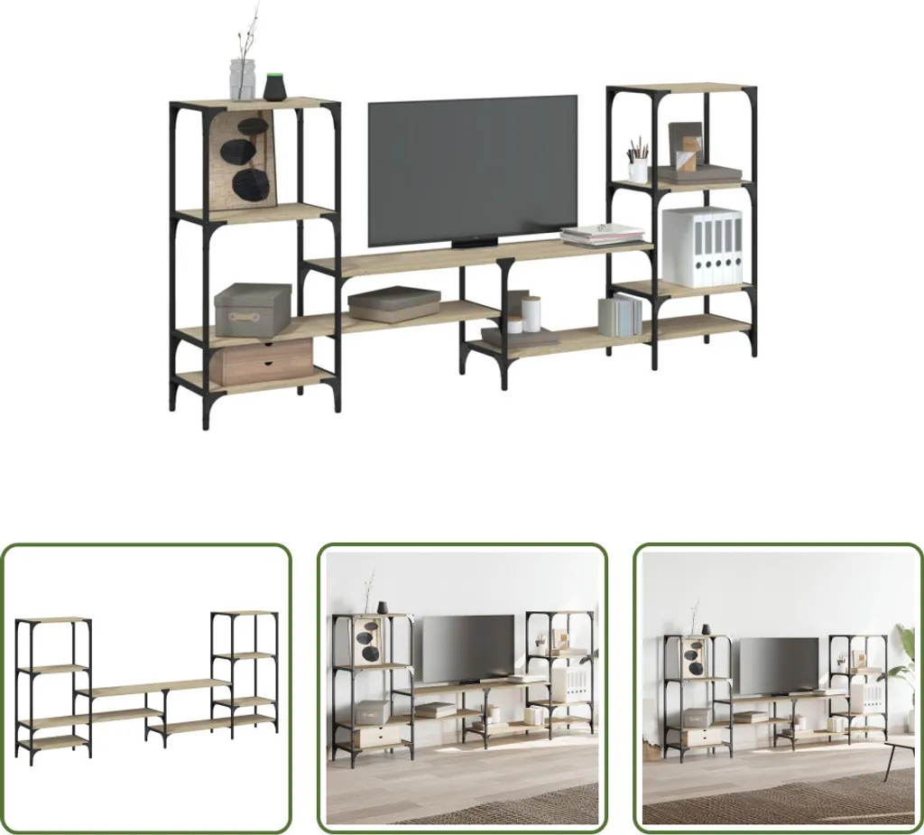 Mobile TV Rovere Sonoma 206,5 cm: Arredo Soggiorno Moderno Legno