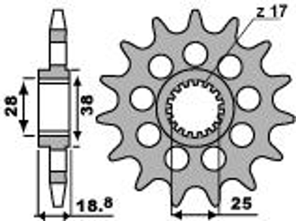 PBR Vordere Zahnrad 2178 Aprilia RSV1000 2009-11 Kettentyp 525 16Zähne