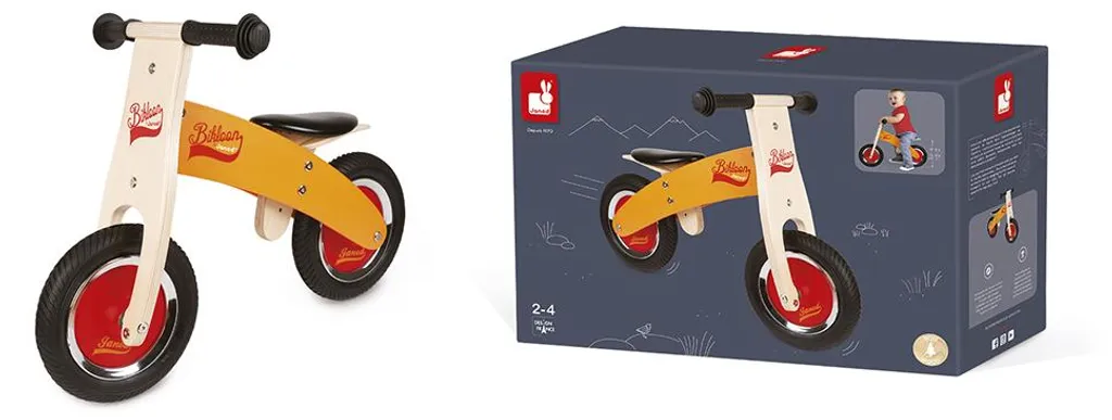 Draisienne Bois Janod pour Apprendre l'Équilibre - Vélo Enfant 2 Ans