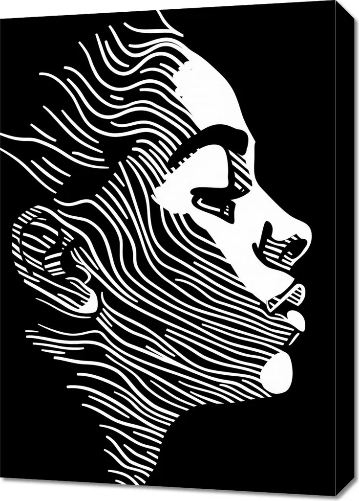 Tableau Lignes de l'expression 50 x 70 cm - Impression Haute Qualité