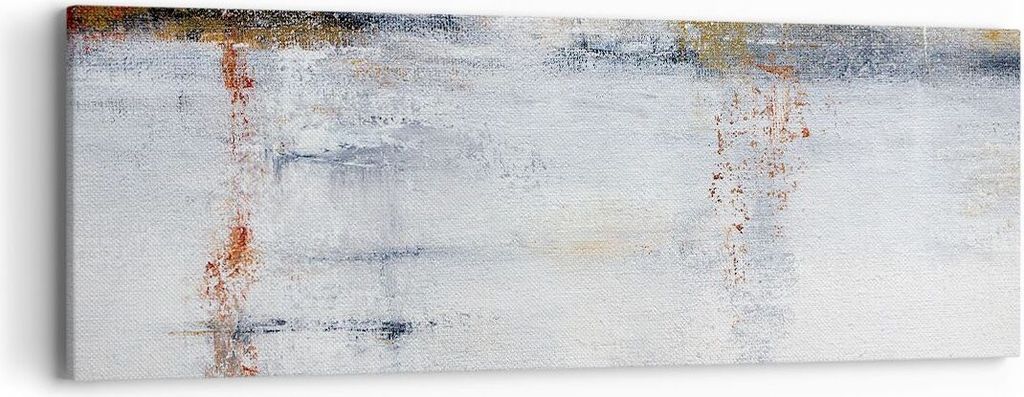 Bild auf Leinwand - Leinwandbild - Einteilig - Abstraktion weiß verschwommen - 90x30cm - Wand Bild - Wanddeko - Wandbilder - Leinwanddruck - Bilde...