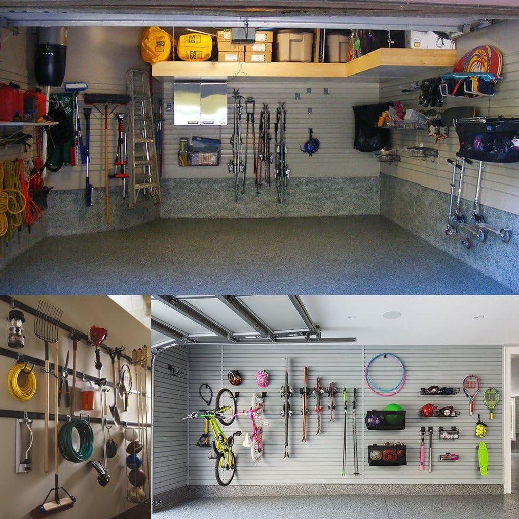 Hochwertiger Garagehaken, 17 cm an der Wand befestigte Aufbewahrungshaken für Gartengeräte, Fahrrad, Leiter, Stuhl, Gartenschlauch, innen, außen...