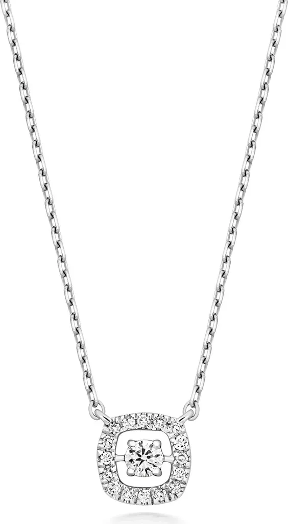 Collier Or Blanc et Diamant TRS21461 : Un Bijou de Luxe Accessible