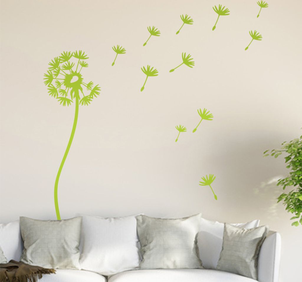 Pusteblume Set II Wandtattoo in 6 Größen - Wandaufkleber Wall Sticker - Dekoration, Küche, Wohnzimmer, Schlafzimmer, Badezimmer