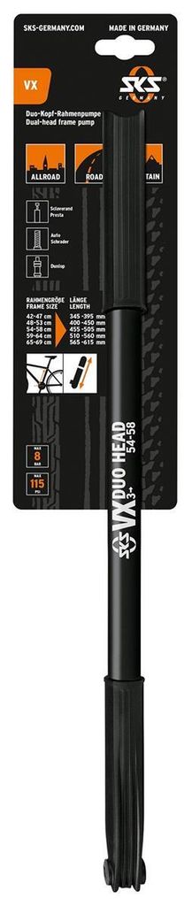 SKS VX Luftpumpe, Länge 3: 455-505 mm, schwarz (Duokopf) Produktbild 