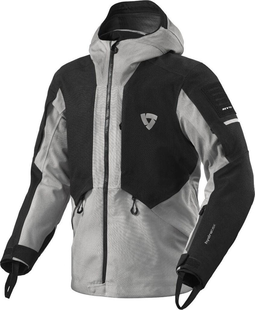 Revit Tectonic H2O wasserdichte Motorrad Textiljacke, schwarz/grau, 4XL