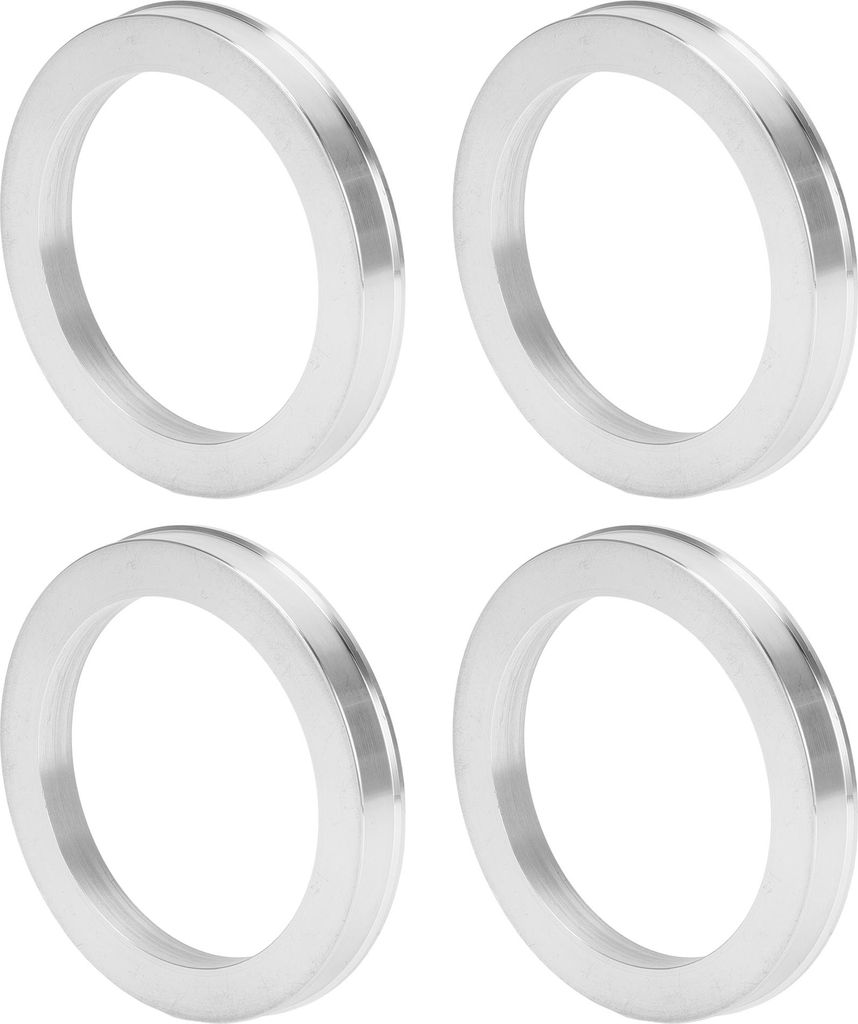 Autofelgen-Naben-Zentrierringe OD 83,1 mm bis ID 63,4 mm Räderzentrumswelle Stoßdämpfende Nabenringe aus Aluminiumlegierung Silberfarben Langlebig