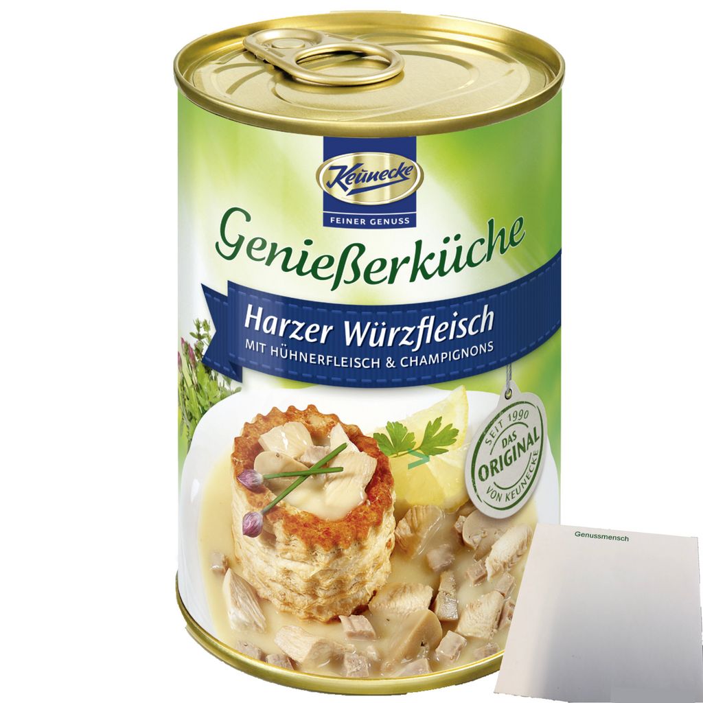 Keunecke Harzer Würzfleisch mit zartem Hühnerfleich (400g Dose) + usy Block
