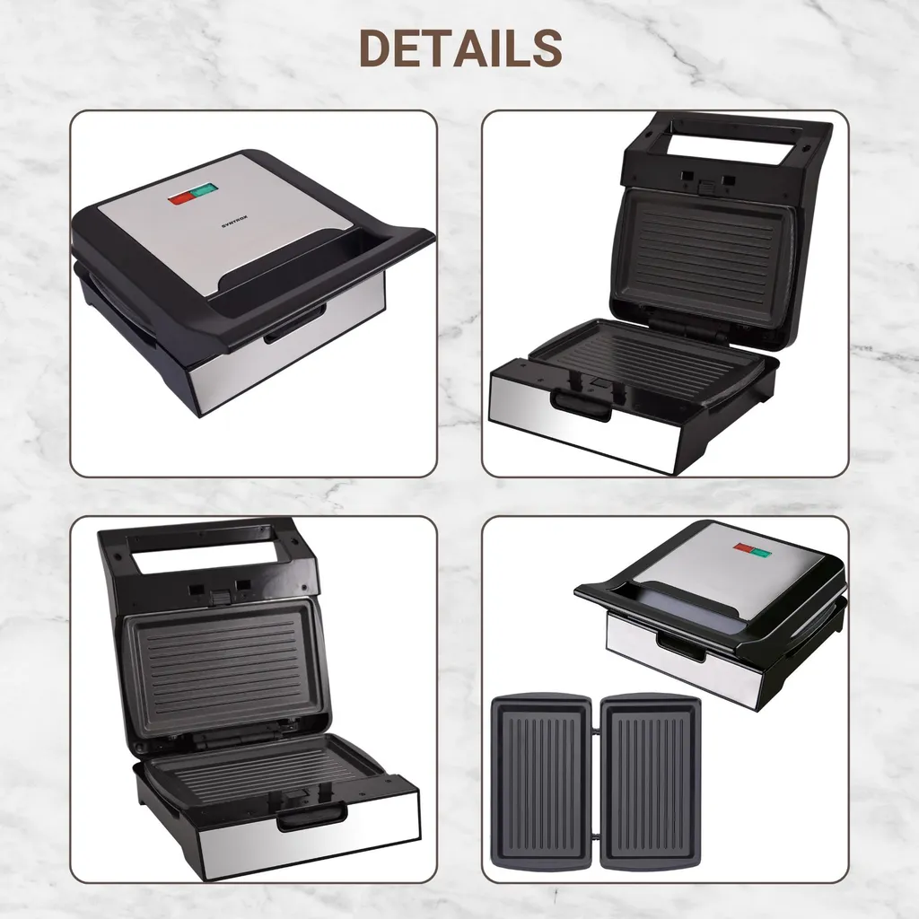 Gril de table pour viandes et paninis Gusto à plaques interchangeables - 8
