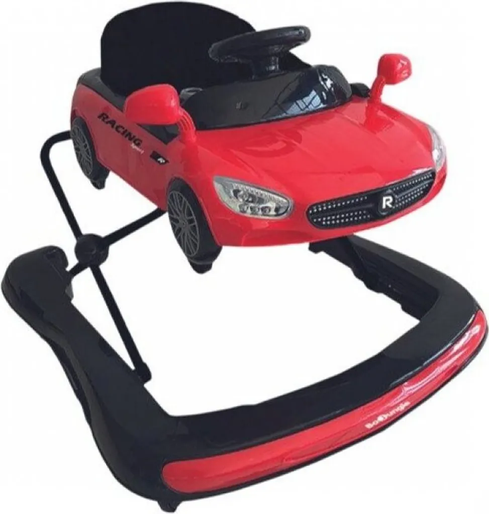 Trotteur Bébé BoJungle 3-en-1 Rouge Rubis avec Plateau d'Activités