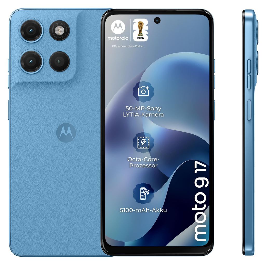 Motorola Moto G17 Smartphone Dual-SIM 4/128GB Alaskan Blue