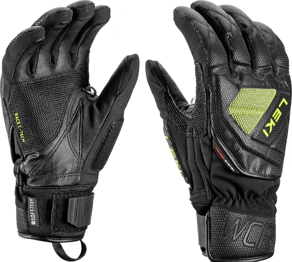 LEKI WCR C-Tech 3D Trigger S System Herren Finger Skihandschuhe schwarz 8