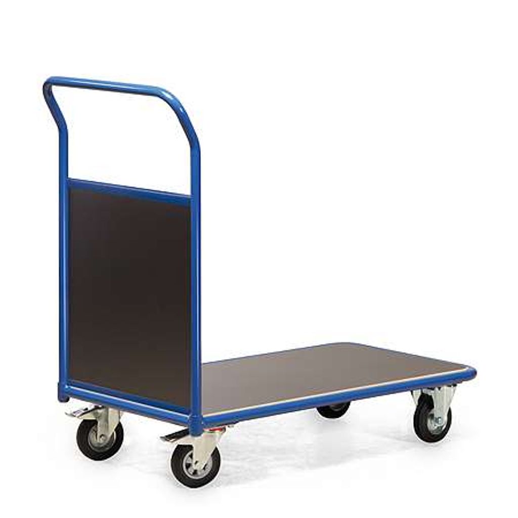 Protaurus Magazinwagen Serie F300 mit Stirnwand aus Multiplexholz 850x500mm 300kg Tragkraft