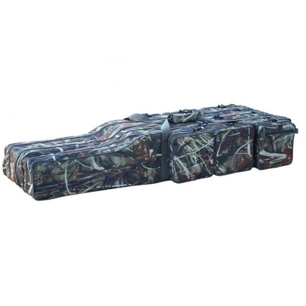 Fourreau de pêche Camo 110cm Suretti à 3 compartiments zippés rigides
