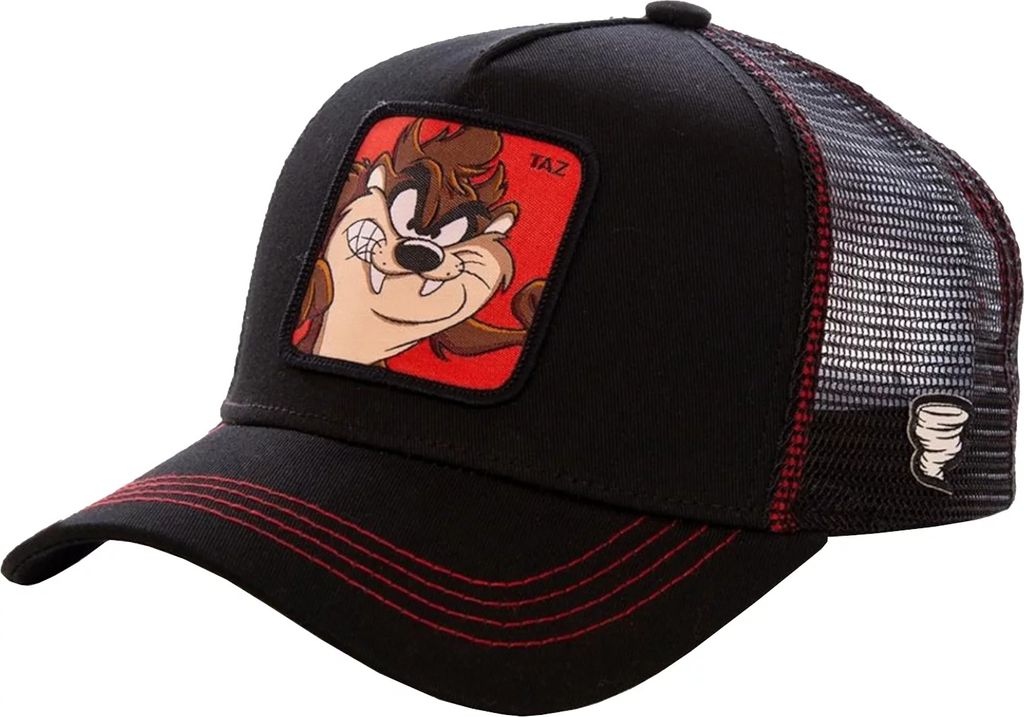 CAPSLAB Looney Tunes HFT Trucker Mesh Cap TAZ 1 Black/Red Produktbild 