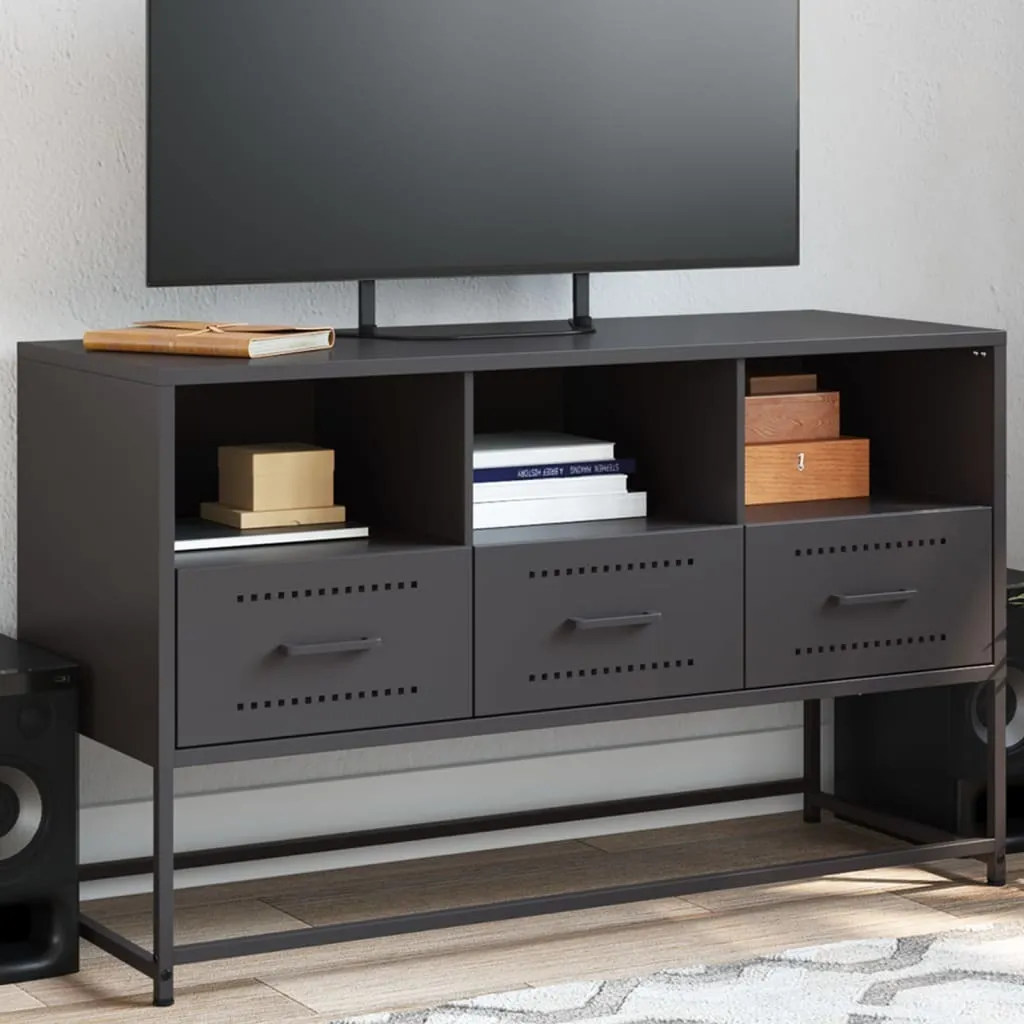 Offerta Mobile TV Maison Exclusive Acciaio Nero 100cm - Robusto ed Economico