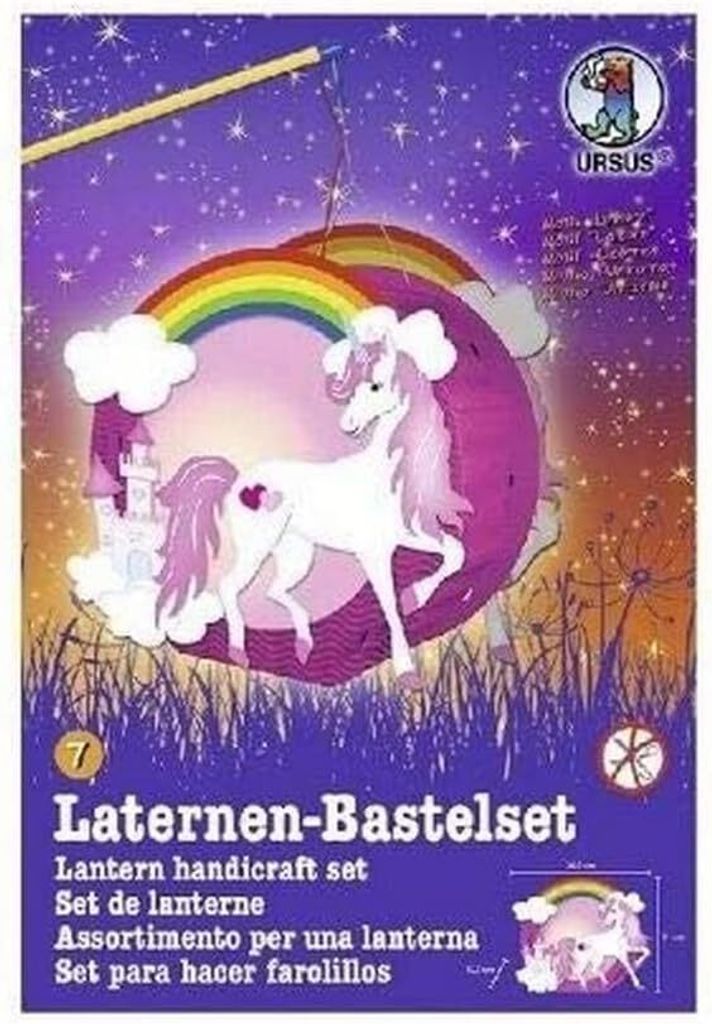Ursus 18710007F - Laternen Bastel-Set Easy Line "Einhorn", Produktbild 