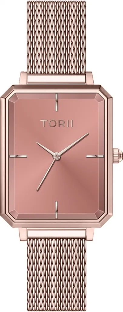 Montre analogique pour femme en rose poudré chic et tendance
