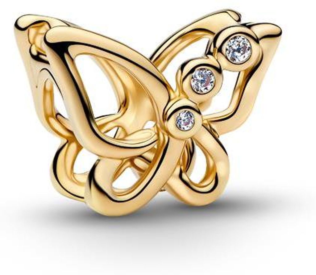 PANDORA Moments Schmetterling Slide-Charm, vergoldet Produktbild 