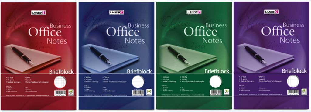 LANDRÉ Briefblock Office A4 100 Blatt 60 g/qm kariert (1 Stück)