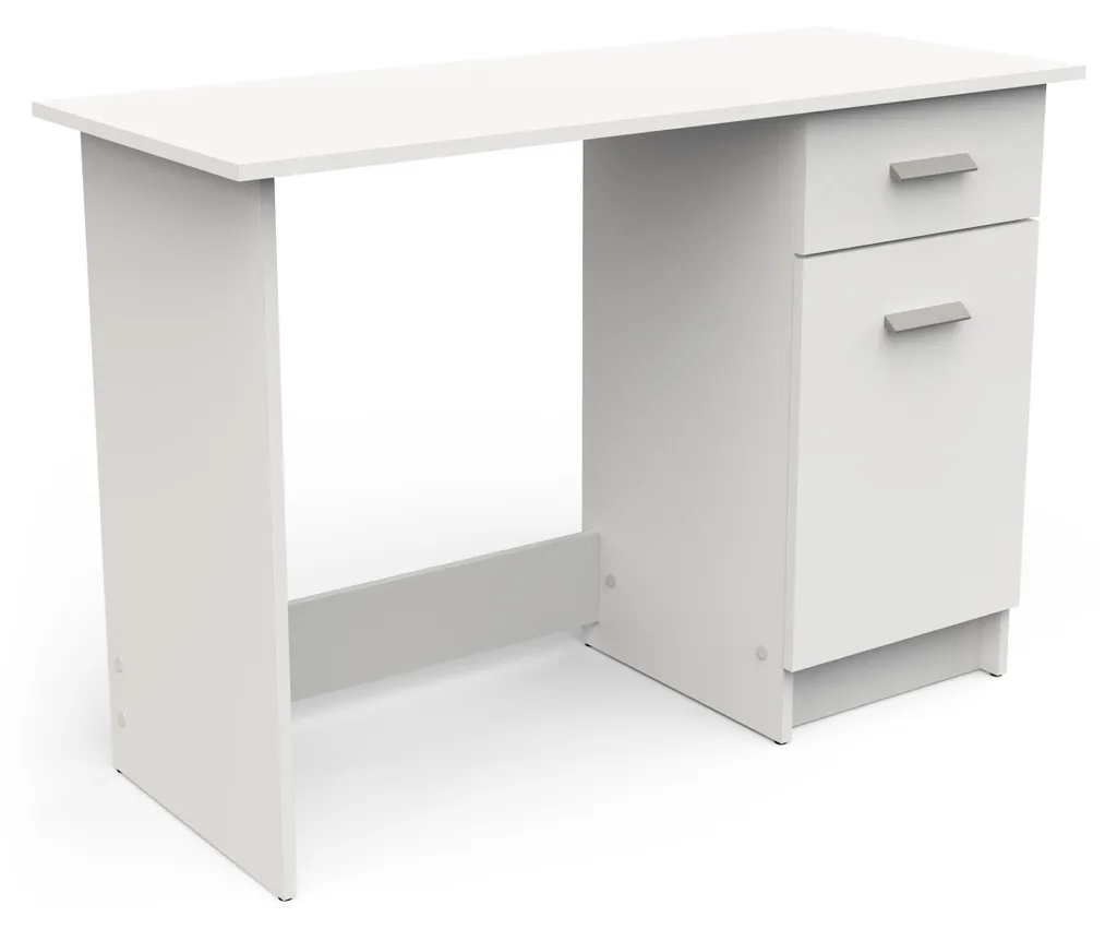 Bureau blanc en bois avec rangements Demeyere Osiris pour studio