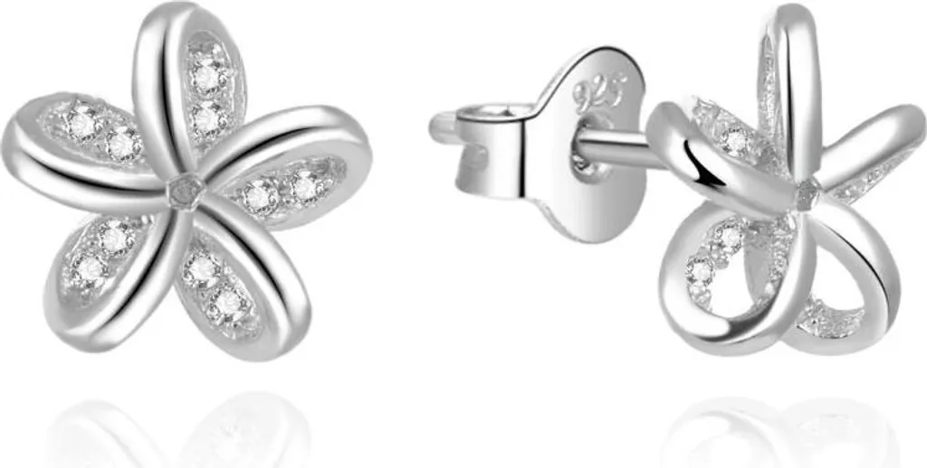 Gioielli AGUP2325L: Orecchini a Fiore con Zirconi Pure Light