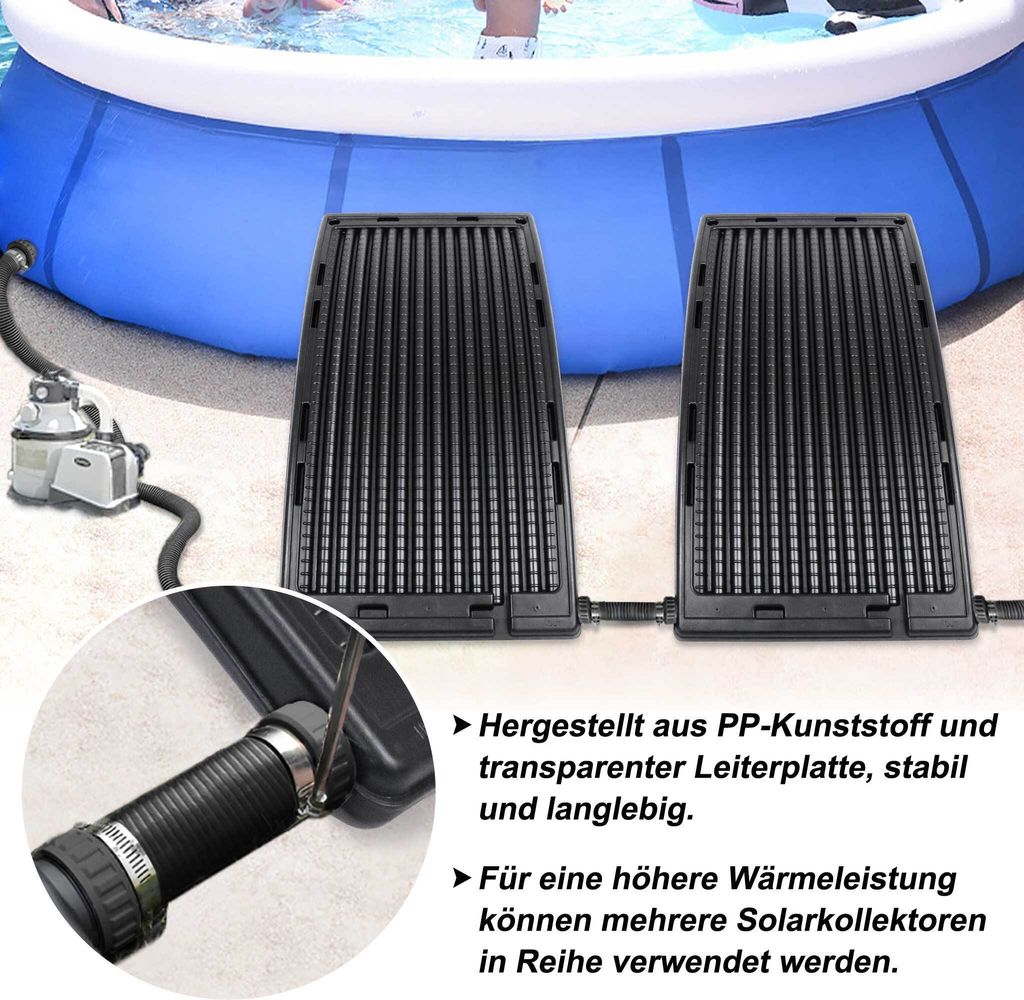 LARS360 Sonnenkollektor Solar Poolheizung 111,5 x 66 x 35 Produktbild 15