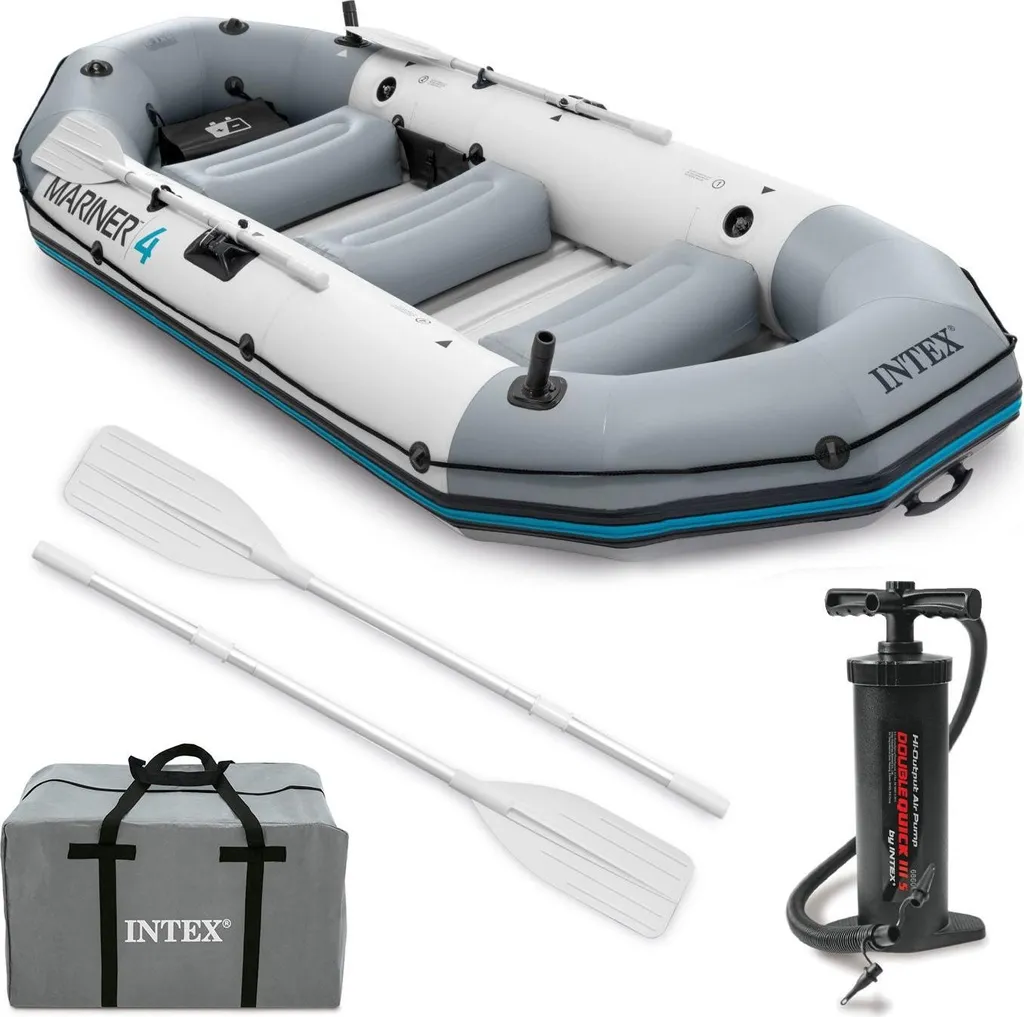 Canot gonflable Mariner 4 Intex avec plancher rigide et accessoires