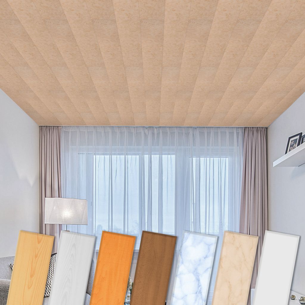 HEXIM Deckenpaneele aus XPS 100x16,7cm - Moderne Deckenverkleidung aus Styropor Kunststoff (2 Quadratmeter P-11) Wand Decke Paneel
