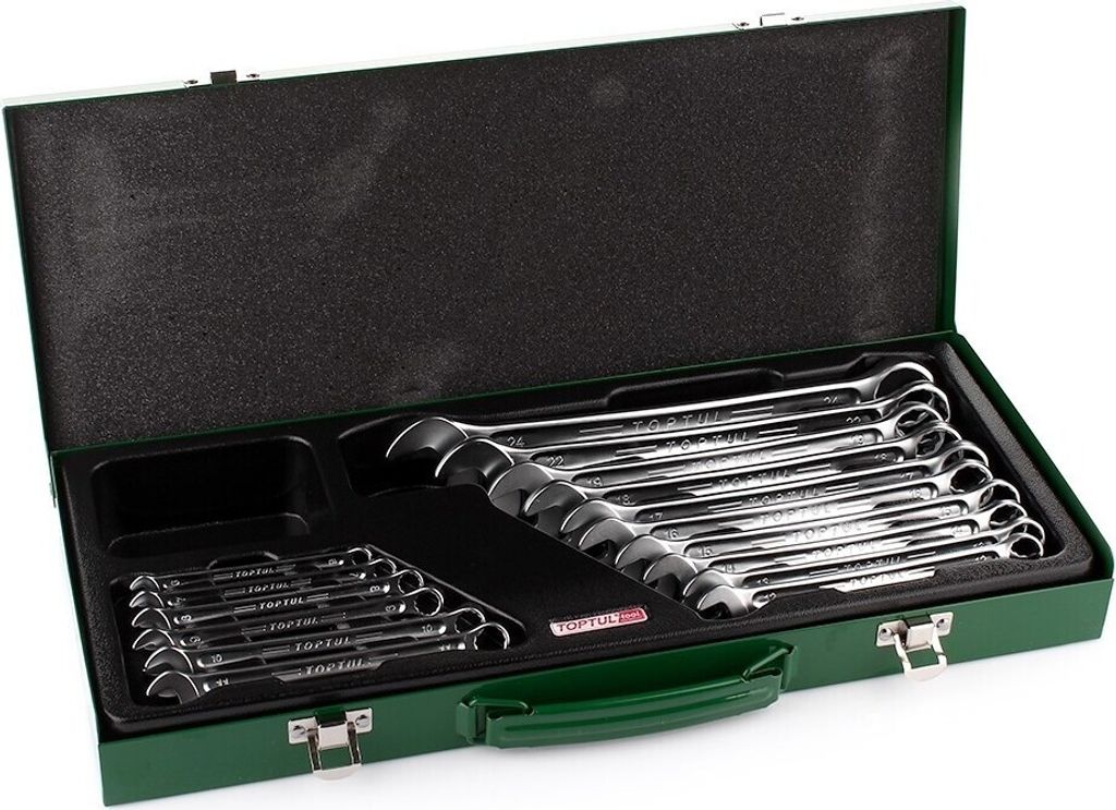 TOPTUL Doppel-Gabelschlüsselsatz GAAD1603 Chrom-Vanadium-Stahl 3.3kg