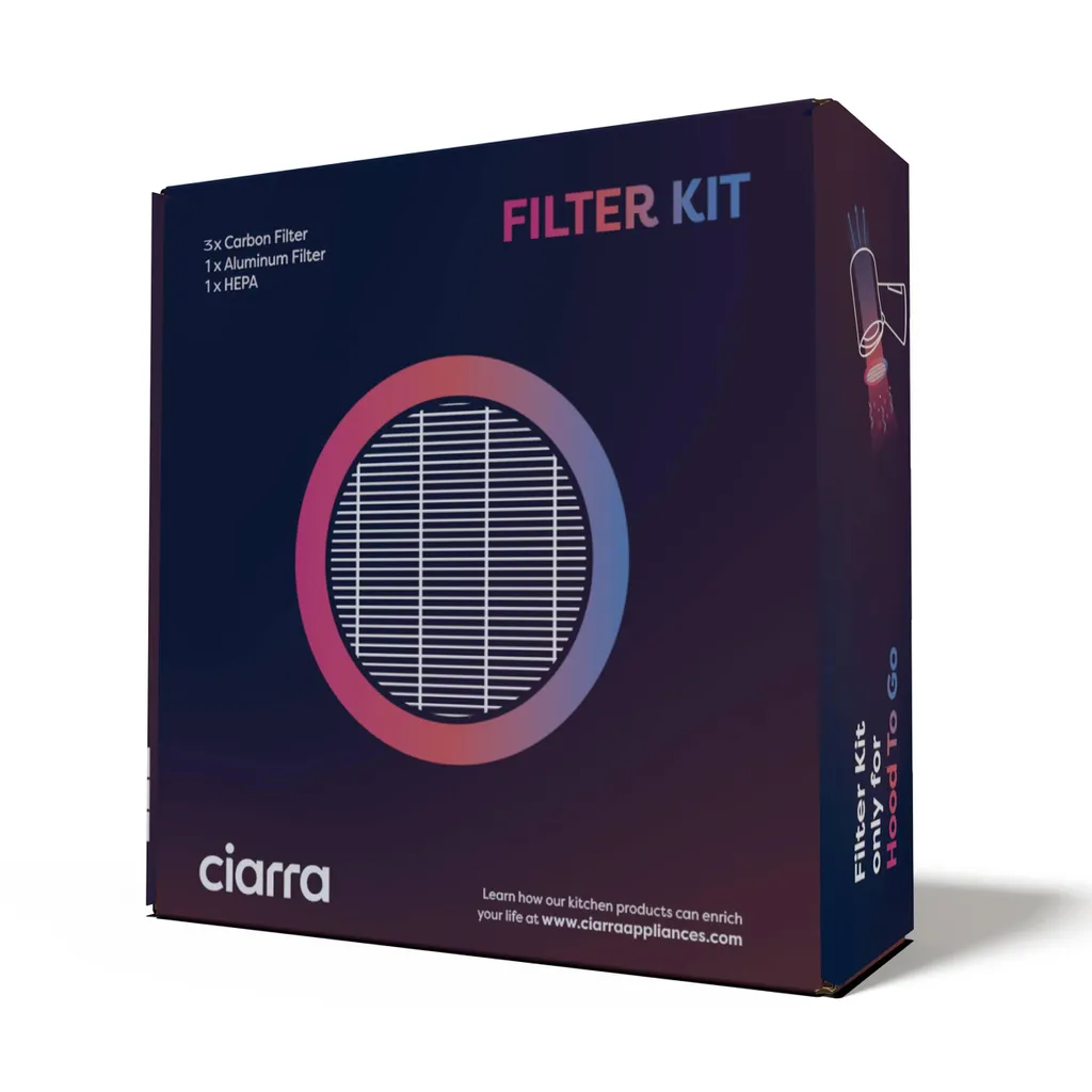 CIARRA CBCF008S Kit Filtres Charbon et Graisse pour VMPHP01 VMPHW01