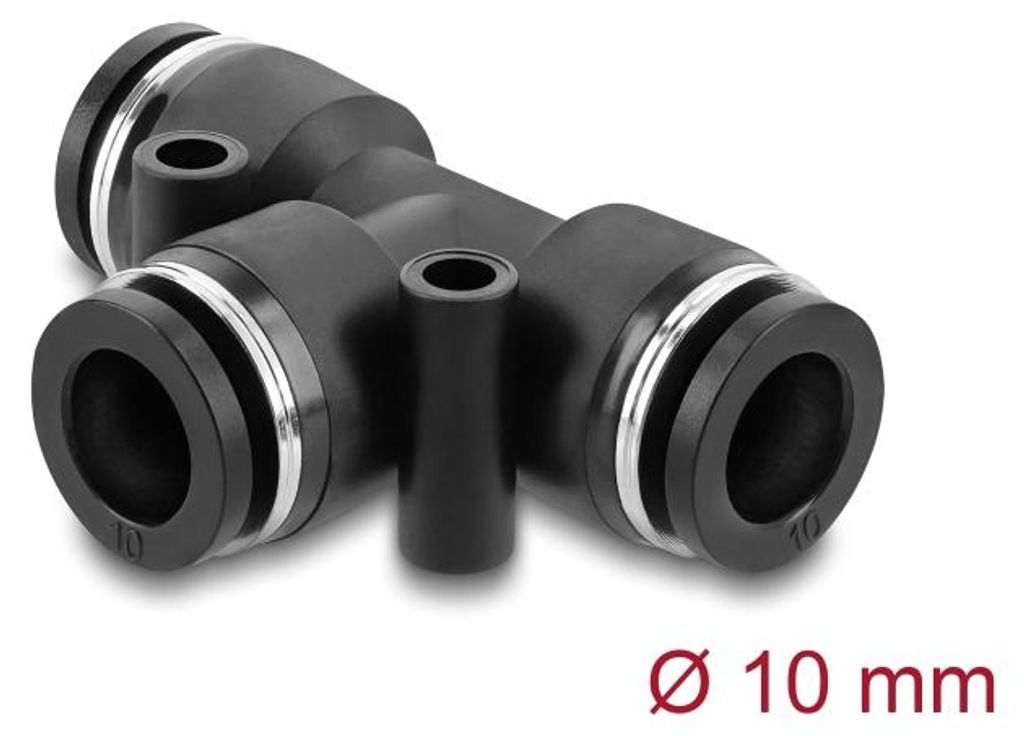 Delock Pneumatik Steckverbinder 10 mm mit zwei Befestigungslöchern T-Form