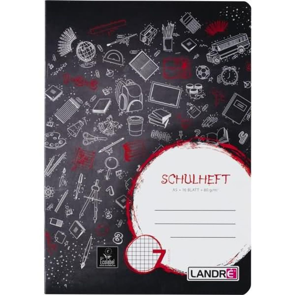 LANDRE Schulheft A5 16 Blatt 80 g/qm Lineatur 7 10Stk Immagine del prodotto 