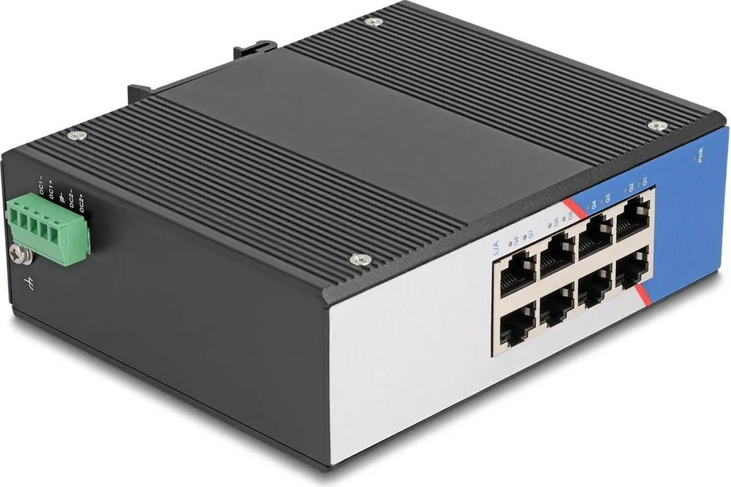 Switch Rail DIN industriel 1 Gbps Delock 80163 métallique - 3