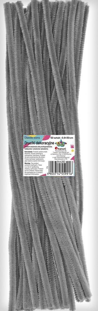Dekorative Drahtschere grau 0,6x30 cm 50 Stück Titanum