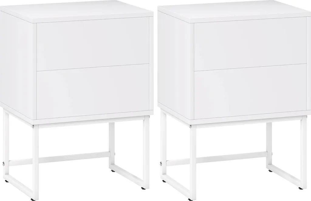 Chevet Blanc Gain de Place - Table de Nuit Style Marocain 40x30x55 cm