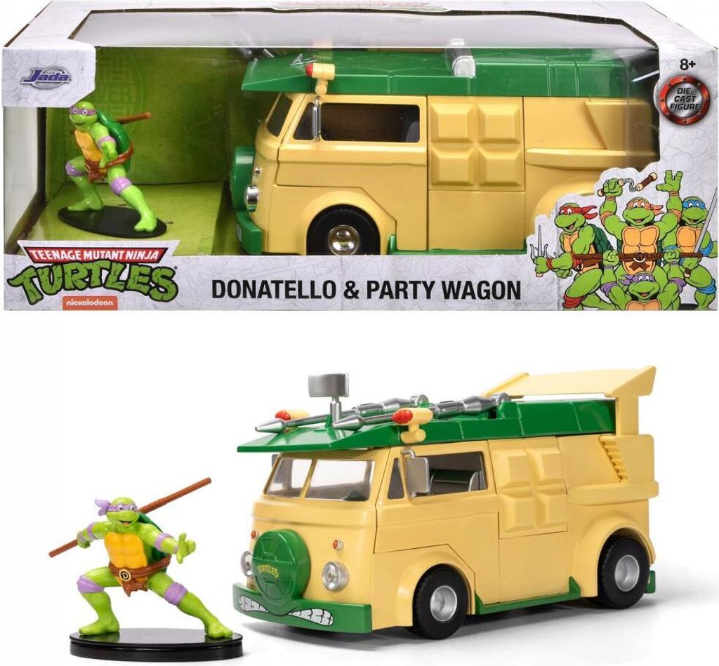 Jada Toys Teenage Mutant Ninja Turtles Diecast Modell 1/24 Donatello & Party Wagon