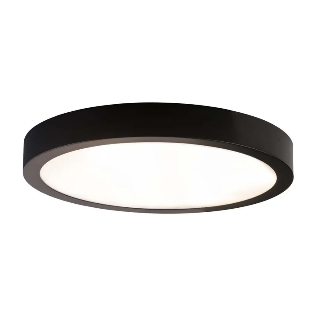 Plafonnier LED rond NOMI Shilo noir et blanc 15,8W 2017lm 42cm IP20