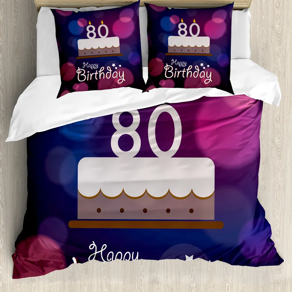 Set Letto ABAKUHAUS 80 Anni Design Astratto Viola Rosa 200x200
