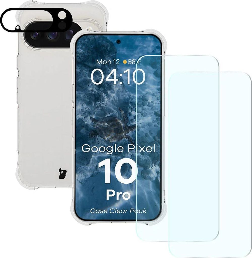 Handyhülle + 2x gehärtetes Glas + Kameraschutz für Google Produktbild 
