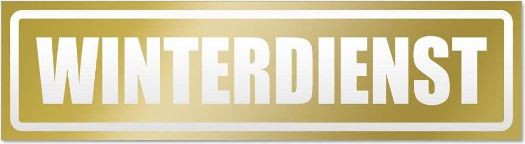 Kiwistar Winderdienst invertiert Magnetschild Schild magnetisch - 45cm Gold - Magnetfolie für Auto PKW Kfz
